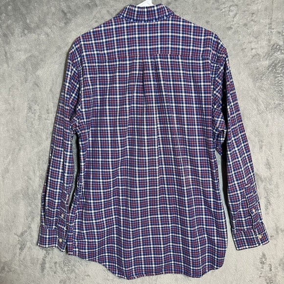 Vineyard Vines Shep & Ian Tucker Shirt Men's M Medium Plaid Red Blue L/S - Picture 4 of 7